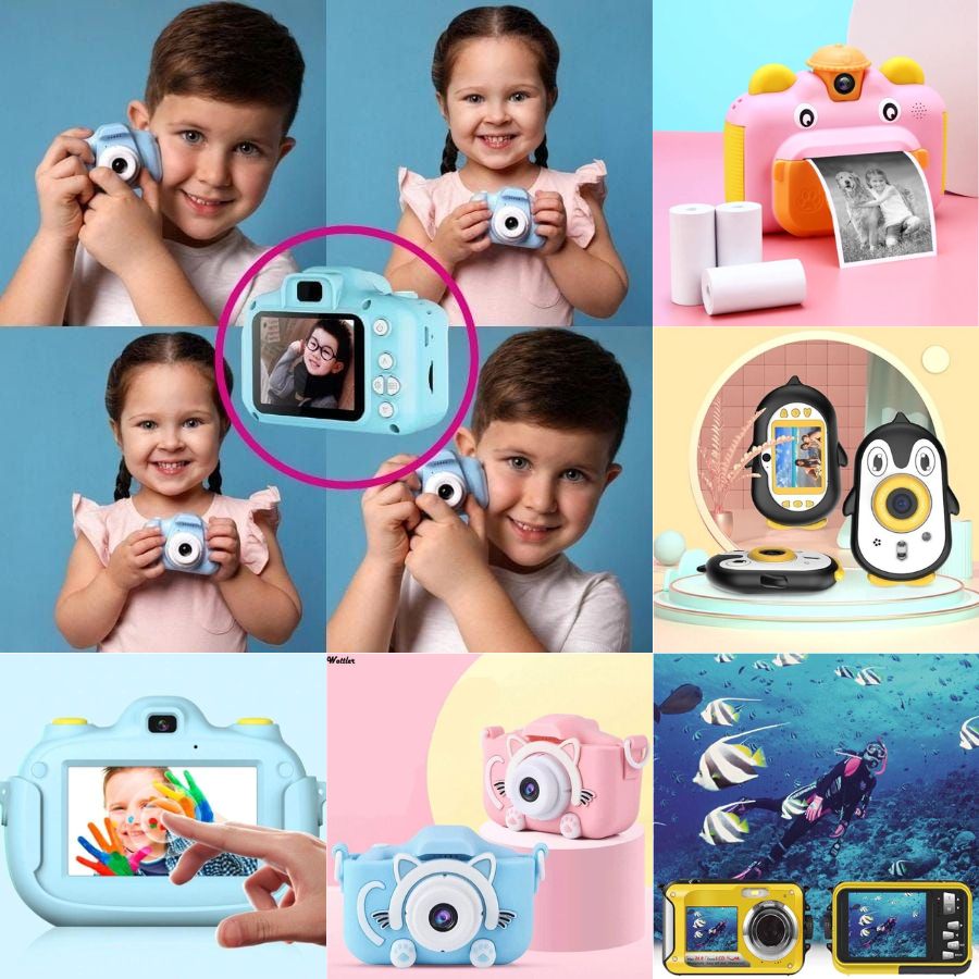 Appareil Photo à Impression instantanée pour Enfants, Appareil Photo  numérique Portable à Impression créative pour garçons et Filles Zero Ink  Kids