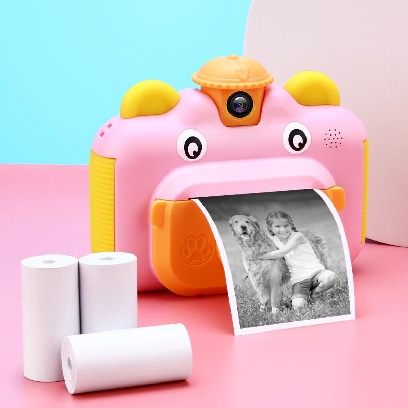 PHILSP Appareil photo instantané Polaroid pour enfants - Impression  thermique numérique - Jouet Polaroid - Appareil photo A