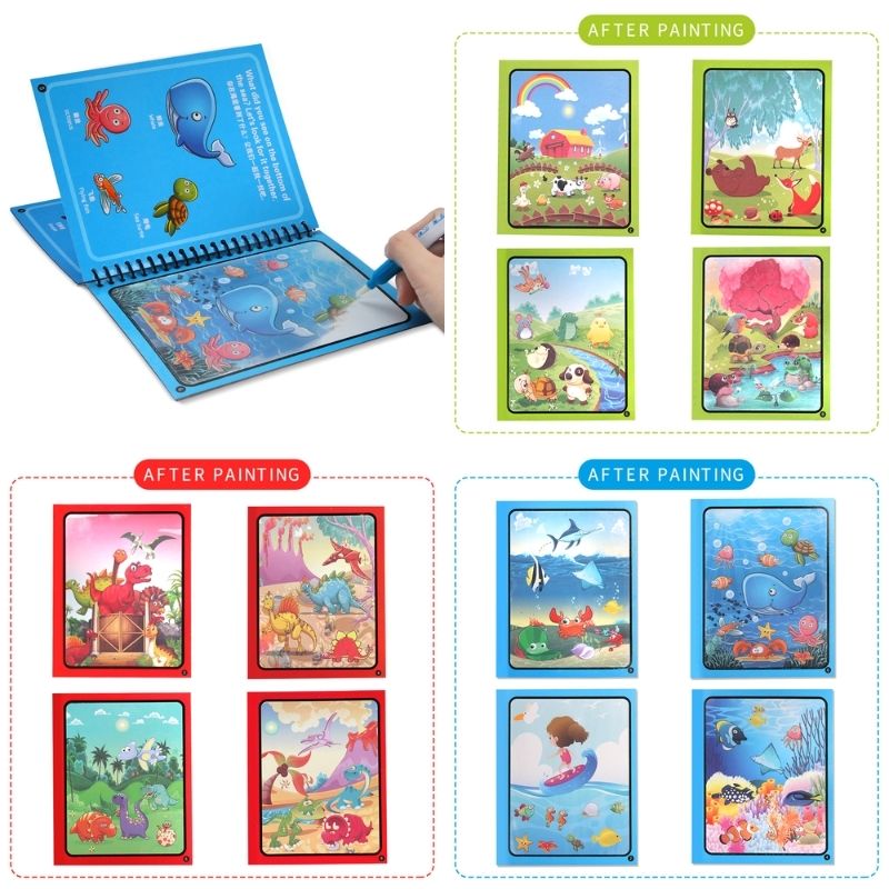 Acheter Livres de dessin à colorier à l'eau pour enfants, avec 2 stylos  magiques à dessin à l'eau, tapis de gribouillage, jouets éducatifs  d'apprentissage, cadeaux pour enfants, nouvelle collection