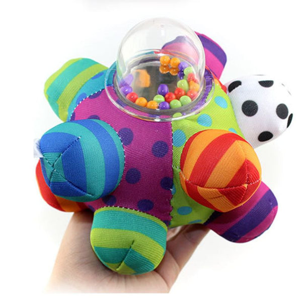 beetoy Montessori Balle sensorielle pour bébé - Balle en tissu rembourré  pour bébé - Balle Montessori Toy 12 matériaux tactiles texturés - Jouet  doux