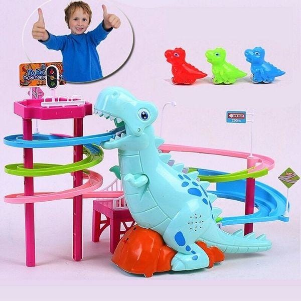 Tonze Circuit Dinosaure enfant jeux Voiture Jouet Flexible