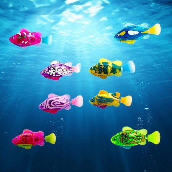 Jouets de poisson simulé: poisson qui peut nager dans l'eau, poisson  électronique à émission de lumière LED - AliExpress