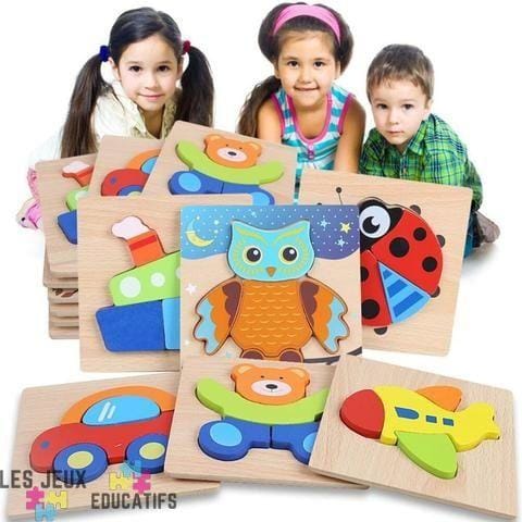 Puzzle Bois Enfant - 6PCS Jouet Montessori Puzzles - Jouet Enfant
