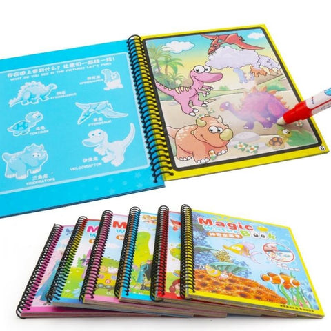 livre magique à l'eau 8 pack avec 8 crayon magiques à l'eau éducation des  enfants colorier à l'eau réutilisable livre d'images jouet cadeau pour  garçons et filles : : Jeux et Jouets