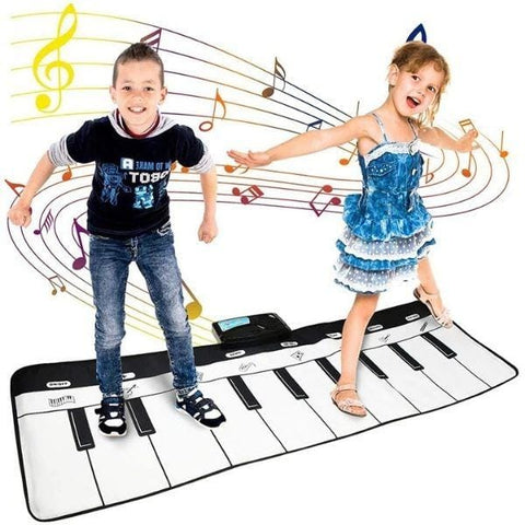 Weokeey Tapis de Danse pour Enfants Tapis de Piano Bebe Tapis Musical Tapis  de Jeux avec 5 Modes et 8 Instruments pour Bébés Filles Garçons 1 2 3 4
