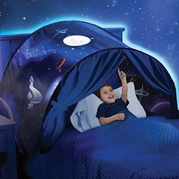 Tente de Lit Enfants Tente de Rêve Portable avec Double Rideau en